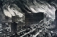 Illustration of the Great Chicago Fire of 1871